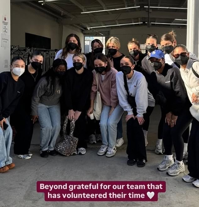 A statement posted on the company's Instagram page explained: 'As a brand that was born and grown in Los Angeles, we are devastated to see our local community affected by the recent wildfires across Southern California, displacing families and destroying homes and businesses. 'We have spent the last few days focused on ensuring the safety of our Los Angeles team and friends who have been impacted'