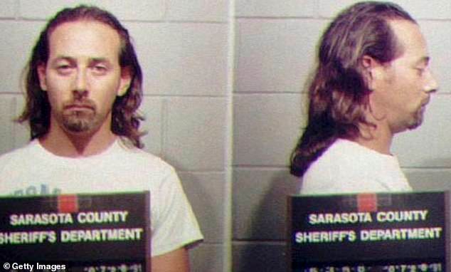 The film delves into his 1991 arrest for indecent exposure at an adult theater in Sarasota, Florida, pictured in his mugshot above. The film also looks at his 2002 arrest on charges of possessing child pornography - charges that were later dropped