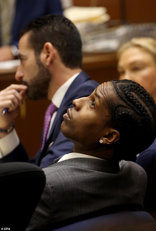 Rapper A$AP Rocky's criminal trial for shooting his former friend kicked off on Tuesday in Los Angeles. He is pictured in court on Friday