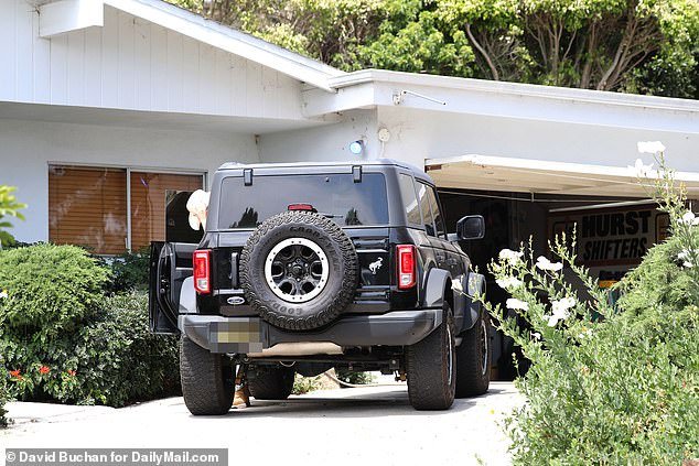An eyewitness told DailyMail.com that Luke left the home with his brothers Max and Christian in a black Ford Bronco