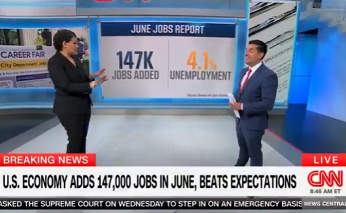 MORE WINNING: Watch CNN Report on the ‘Better Than Expected’ June Jobs Report (VIDEO) | The Gateway Pundit